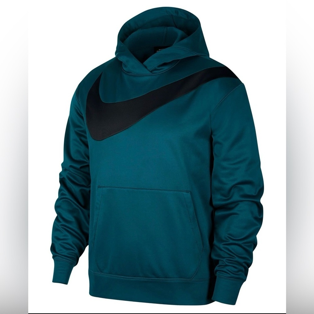 Nike Teal Therma Fit Dri Fit Hoodie with Black Large Check Logo Size Medium & XL
